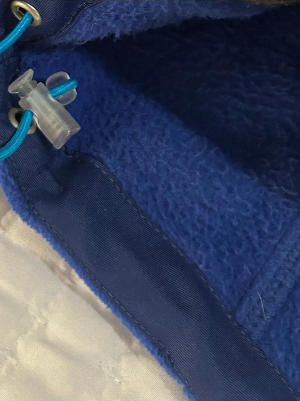 Free Country Youth Blue Hooded Fleece Jacket with Zip Chest Pocket. Size M